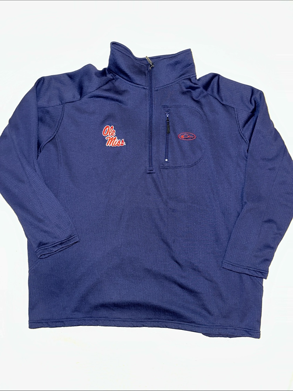 Ole Miss Drake Navy Quarter-Zip Pullover